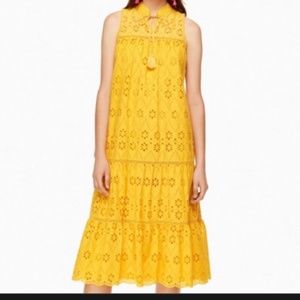 Kate Spade Yellow Eyelet Lace Dress